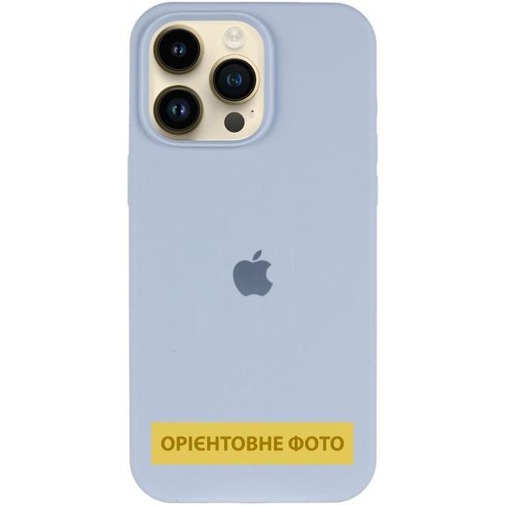 Чохол Silicone Case (AA) Logo with MagSafe для Apple iPhone 16 (6.1") Блакитний / Lilac Blue | Зображення 1