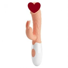 Вібратор-кролик реалістичний LyBaile Pretty Love бежевий, 19 х 3.3 см sexstyle