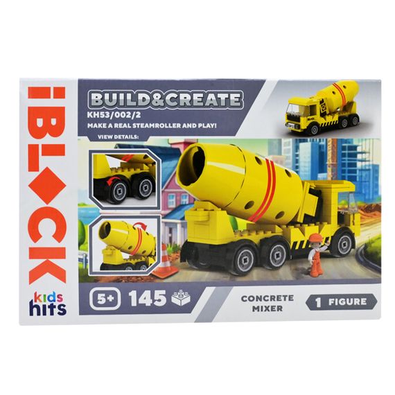 Конструктор "Бетонозмішувач" KH53/002/2 Junior Kids hits Build & create IBLOCK, 145 деталей, в коробці (6908485824279) | Зображення 2