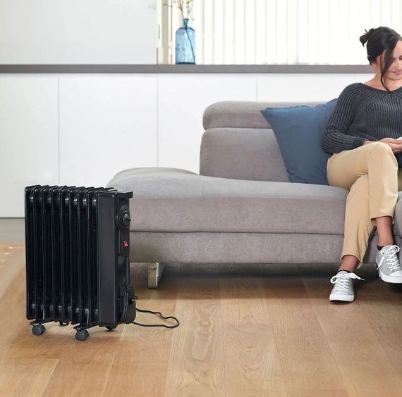 Масляный обогреватель BLACK+DECKER 1500 Вт, площадь обогрева 15 кв.м., напольный, черный (BXRA1500E) | Зображення 6