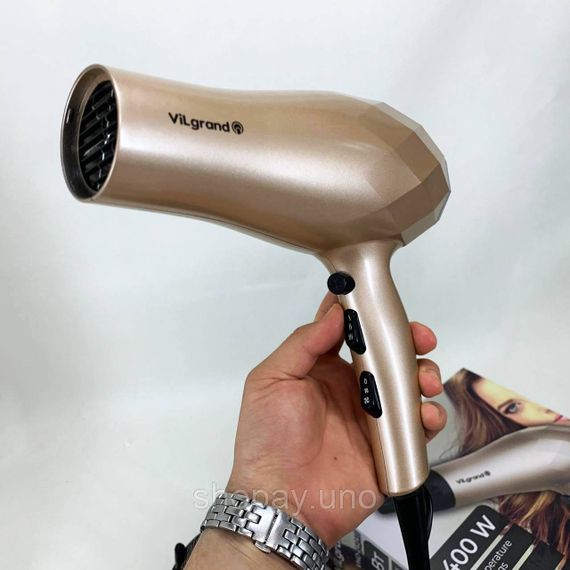 Електричний фен для волосся з дифузором VILGRAND VHD 2424TI 2400 Вт, Фен для різних типів волосся YA-77 | Зображення 2