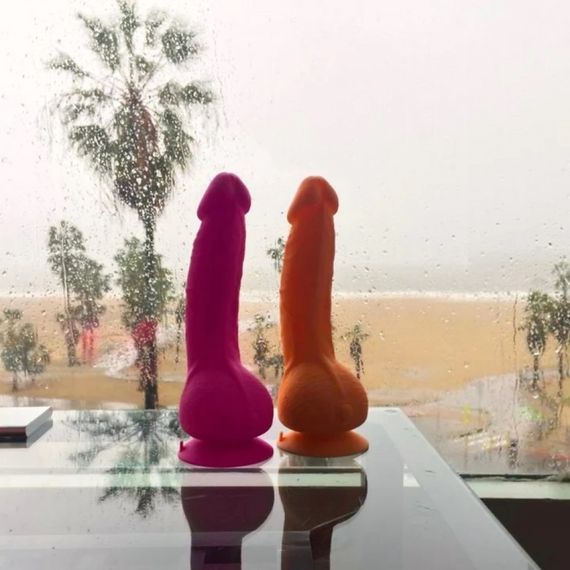 Вібратор реалістичний на присосці Greal Mini Gvibe, бежевий, 18 х 3 см Sex Aura | Зображення 4