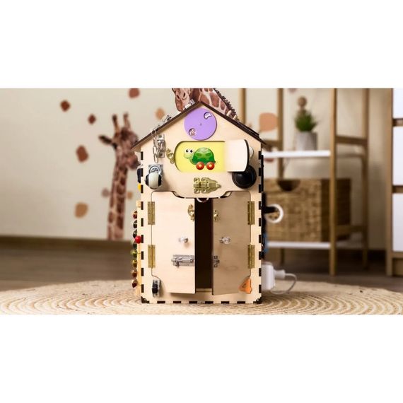 Развивающая игрушка Бизикуб "Дом" TG200333 натуральный, 55х30х30 см | Зображення 1