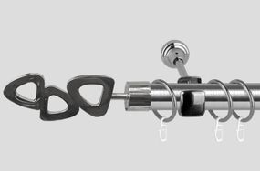 Карниз для штор однорядный металлический 19 мм, Лилет Сталь 240 см.