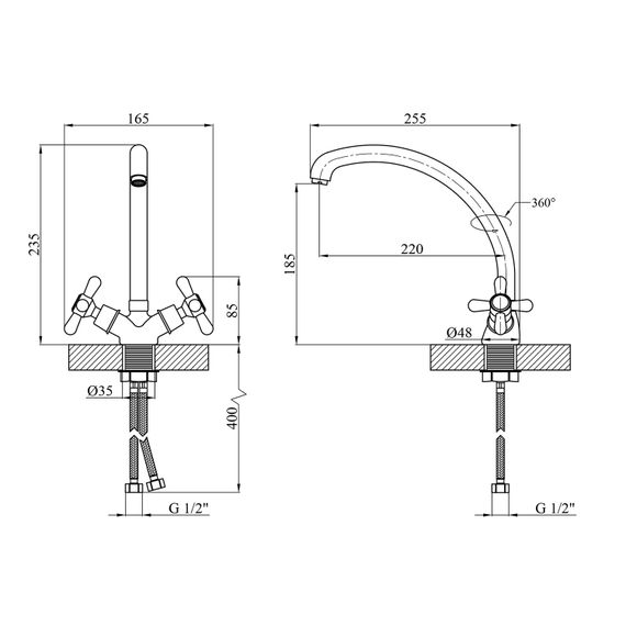 Змішувач для кухні Kroner KRM Royce - C032 (CV029050) | Зображення 1