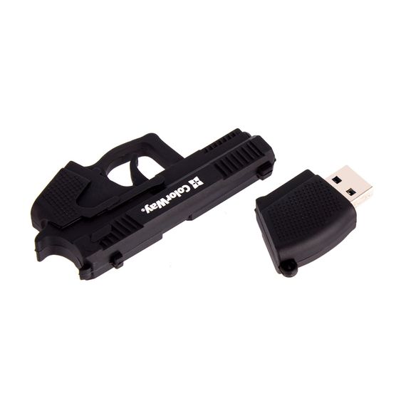 USB флеш накопичувач ColorWay Pistol 64 GB 3.0 Black (CW-USBPL64) | Зображення 6