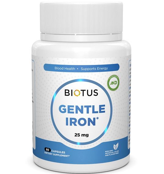 Микроэлемент Железо Biotus Gentle Iron 25 mg 60 Caps BIO-531149