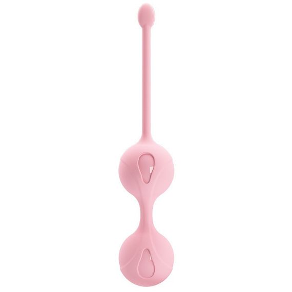 Вагінальні кульки тренажер Кегеля силіконові Kegel tighten up2 — ніжно-рожеві, з рухомими елементами | Зображення 3