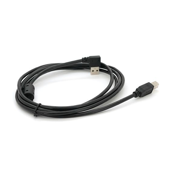 Кабель USB 2.0 RITAR AM/BM, 2.0m, кутовий 90°, чорний | Зображення 1
