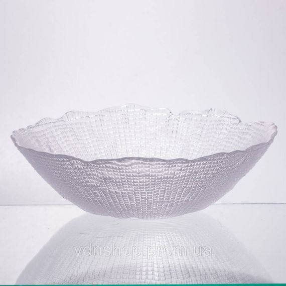 Салатниця велика скляна прозора 2 літри кругла 64486-48 | Зображення 2