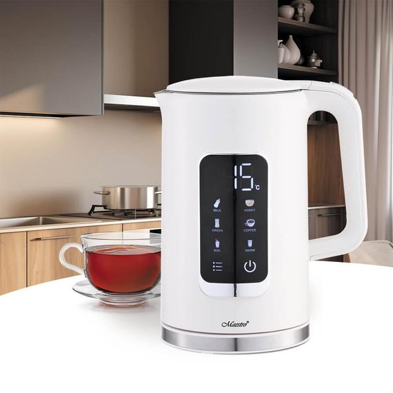 Електрочайник Maestro MR-024-WHITE, 1.7 л, 2200 Вт, з регулюванням температури | Зображення 1
