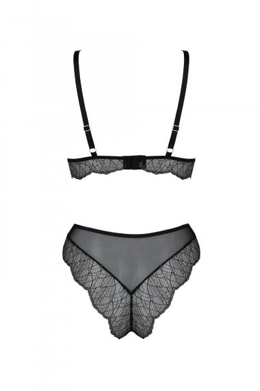 Комплект Passion AMBERLY SET black, S/M, бралет і трусики бразиліана | Зображення 3