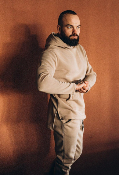 Мужской очень теплый спортивный костюмм Асос FD2022 размер S, цвет бежевый | Зображення 1