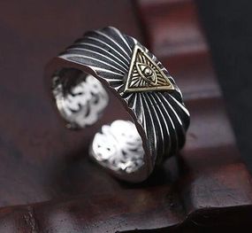 Всемогущий глаз, модное мужское кольцо личности, размер регулируемый