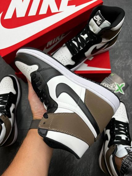 Чоловічі кросівки N-ike Air Jordan  High Black White Khaki 43 - 27,5 см | Зображення 5