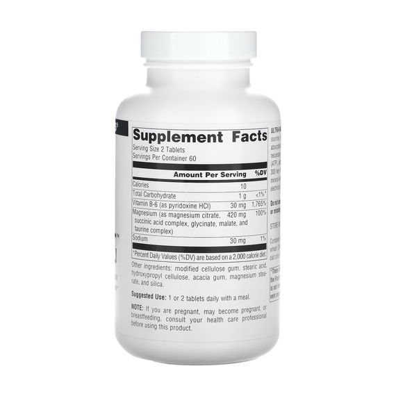 Магний Source Naturals Ultra-Mag Magnesium Complex - 30 tabs | Зображення 1