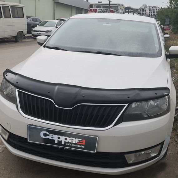 Дефлектор капота (EuroCap) для Skoda Rapid 2012-2024 гг | Зображення 2