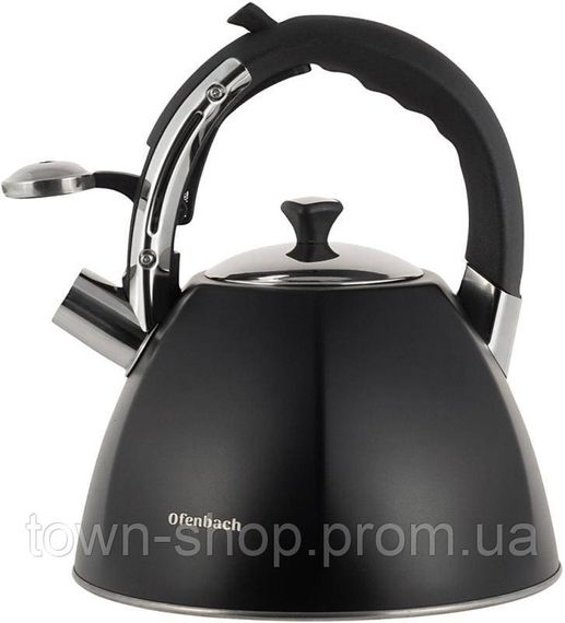 Чайник Ofenbach Augsburg Black 3.2л со свистком, нержавеющая сталь, черный NB-100308 | Зображення 2