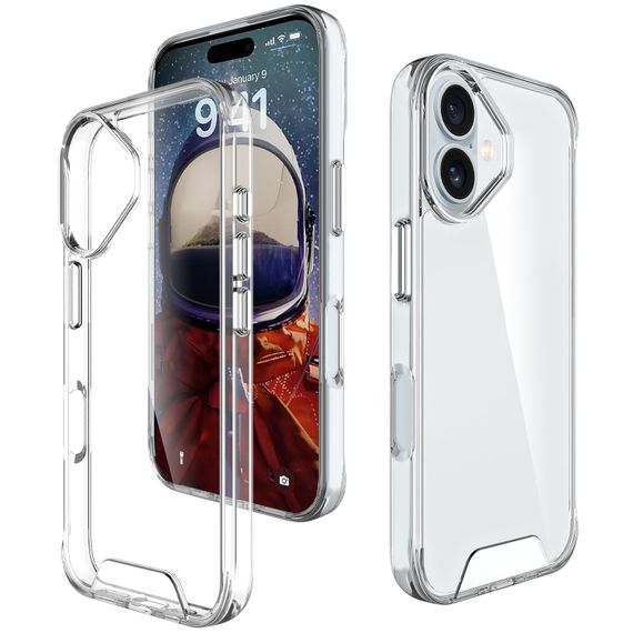 Чохол TPU Space Case transparent для Apple iPhone 17 (6.3") Прозорий | Зображення 3