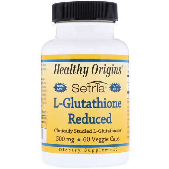 Глутатіон Healthy Origins L-Glutathione Setria 500 mg 60 Veg Caps