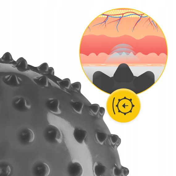 М'яч для пілатесу, йоги, реабілітації 4FIZJO 20 см (масажний) Black (P-5905973402330) | Зображення 5