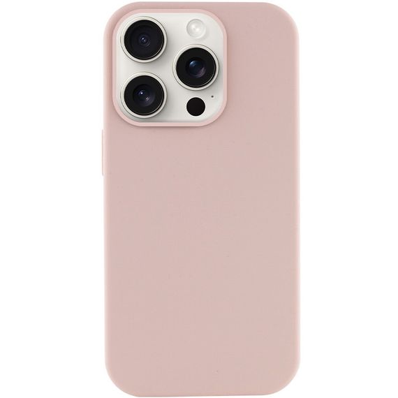 Чехол Silicone Case Full Protective (AA) NO LOGO для Apple iPhone 15 Pro Max (6.7") Розовый / Pink Sand