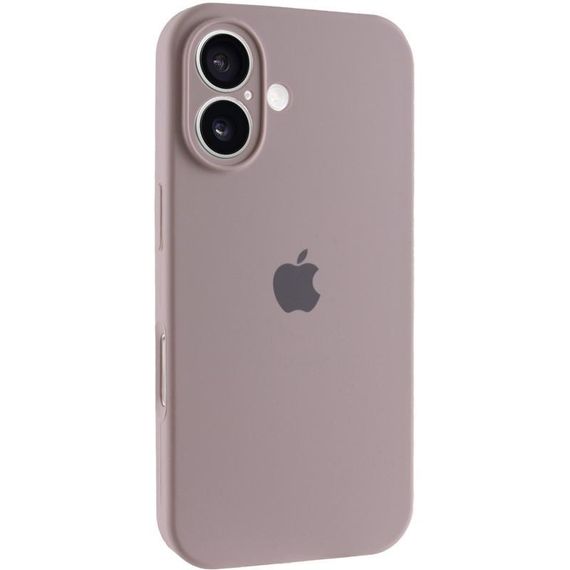 Чехол Silicone Case Full Camera Protective (AA) для Apple iPhone 16 (6.1") Серый / Lavender