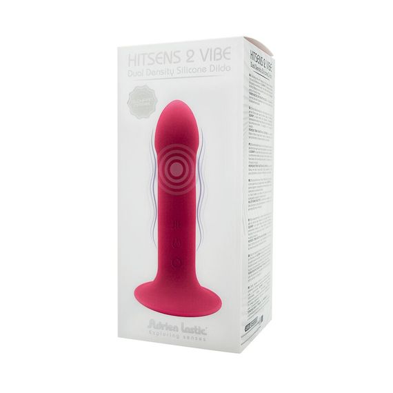 Двошаровий ділдо з вібрацією Adrien Lastic Hitsens 2 Pink, відмінно для страпона, макс діаметр 4 см, | Зображення 5