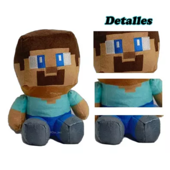 М'яка плюшева іграшка Стів, що сидить, з Майнкрафт 22 см, STEVE з Minecraft | Зображення 2
