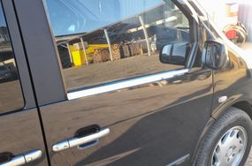 Окантовка стекла (2 шт, нерж) для Mercedes Vito W638 1996-2003 гг
