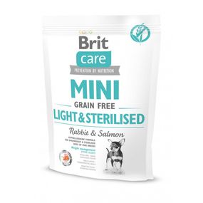 Корм сухий Brit Care Grain Free Mini Light Sterilised для дорослих собак дрібних порід з зайвою вагою або стерілізованих з к