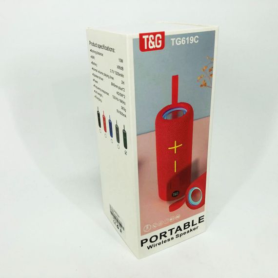 Портативна Bluetooth колонка TG619C FM-радіо USB/TF з ремінцем, колонка з акумулятором. Колір: зелений | Зображення 2