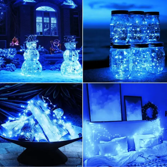 Світлодіодна гірлянда для вулиці 800 LED, 50 метрів, білий, краплі роси знижка | Зображення 3