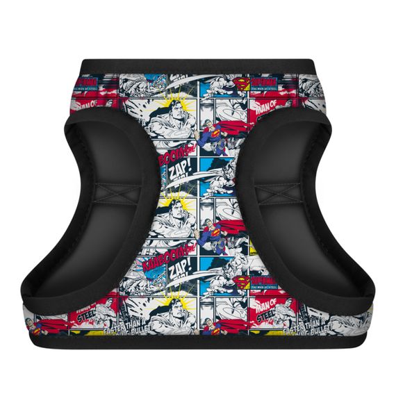 Шлея для собак м'яка WAUDOG Clothes з QR паспортом, малюнок "Супермен комікс", S2, В 46-50 см, С 43-45 см | Зображення 2