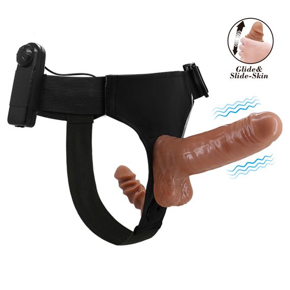 Страпон - Ultra Vibrating Dual Penis Strap On 6.2" | Зображення 1