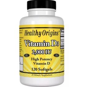 Витамин D Healthy Origins Vitamin D3 2000 IU 120 Softgels HO15374
