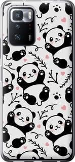 Чехол на Xiaomi Poco X3 GT Панды из силикона FCh_051706