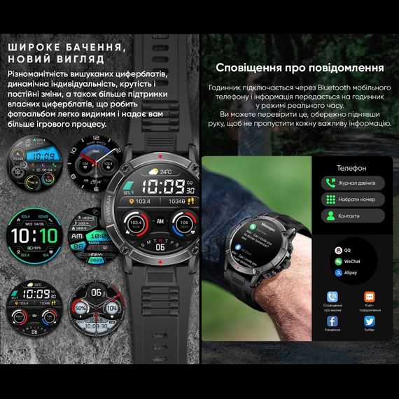 Розумний годинник Modfit Expedition Compass Black | Зображення 8