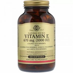 Витамин E Solgar Vitamin E 1000 IU 670 mg 100 Softgels