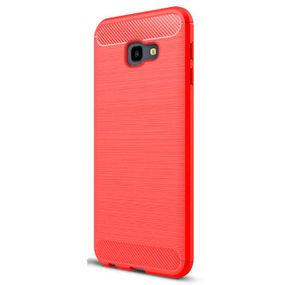 Противоударный бампер PRIMO Carbon Fiber Series для Samsung J4 Plus 2018 (SM-J415) - Red