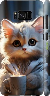 Чохол на Samsung Galaxy S8 Plus Білий кіт "5646m-817-2448"