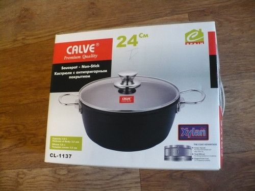 Каструля Calve CL-1137, 5 л, 24 см, алюмінієва з кришкою та антипригарним покриттям | Зображення 4