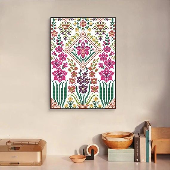 Набір для вишивання за нанесеною на канву схемою "Art Flower". AIDA 14CT printed 27*35 см | Зображення 9