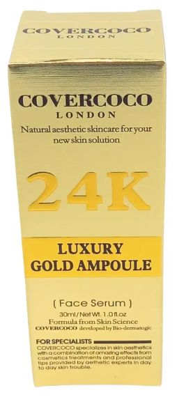 Сироватка антивікова для шкіри обличчя з частинками золота з ефектом відбілювання зволожувальна