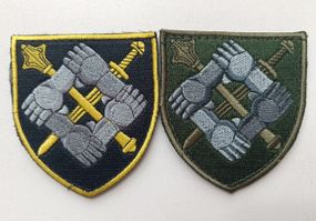 Шеврон Командування Сил підтримки ЗСУ - 2шт (зелений+кольоровий)