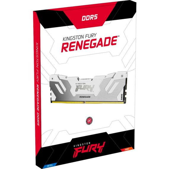 Модуль пам'яті для комп'ютера DDR5 16GB 7200 MHz Renegade White XMP Kingston Fury (ex.HyperX) (KF572C38RW-16) | Зображення 3