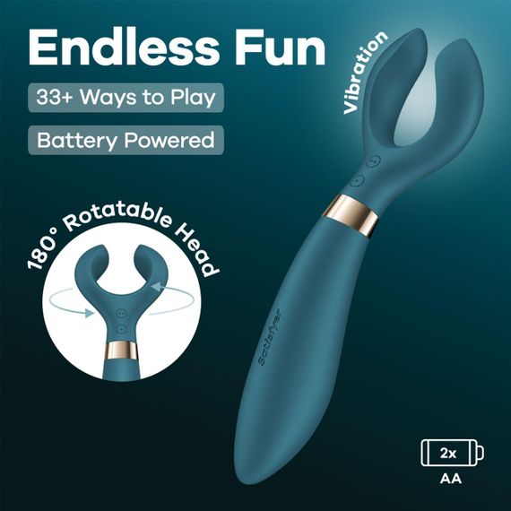 Вібратор для пар Satisfyer Endless Fun Battery Series, три мотора, багатофункціональний Sex Aura | Зображення 5
