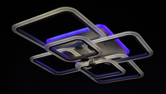 Люстра світлодіодна стельова LED світильник для квартири на стелю лед з пультом 25989 Білий 12х59х80 см. | Зображення 9