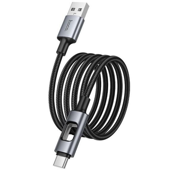 Дата кабель Hoco U144 New USB to Type-C 3A (1.2m) Black | Зображення 4
