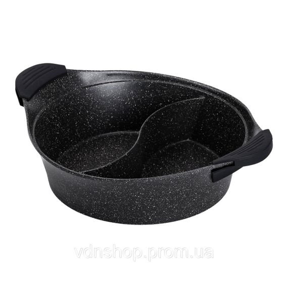 Алюмінієва каструля Ø 30 см 2-ступінчасте мармурове антипригарне покриття Чорний MGC HP-4-413B | Зображення 1